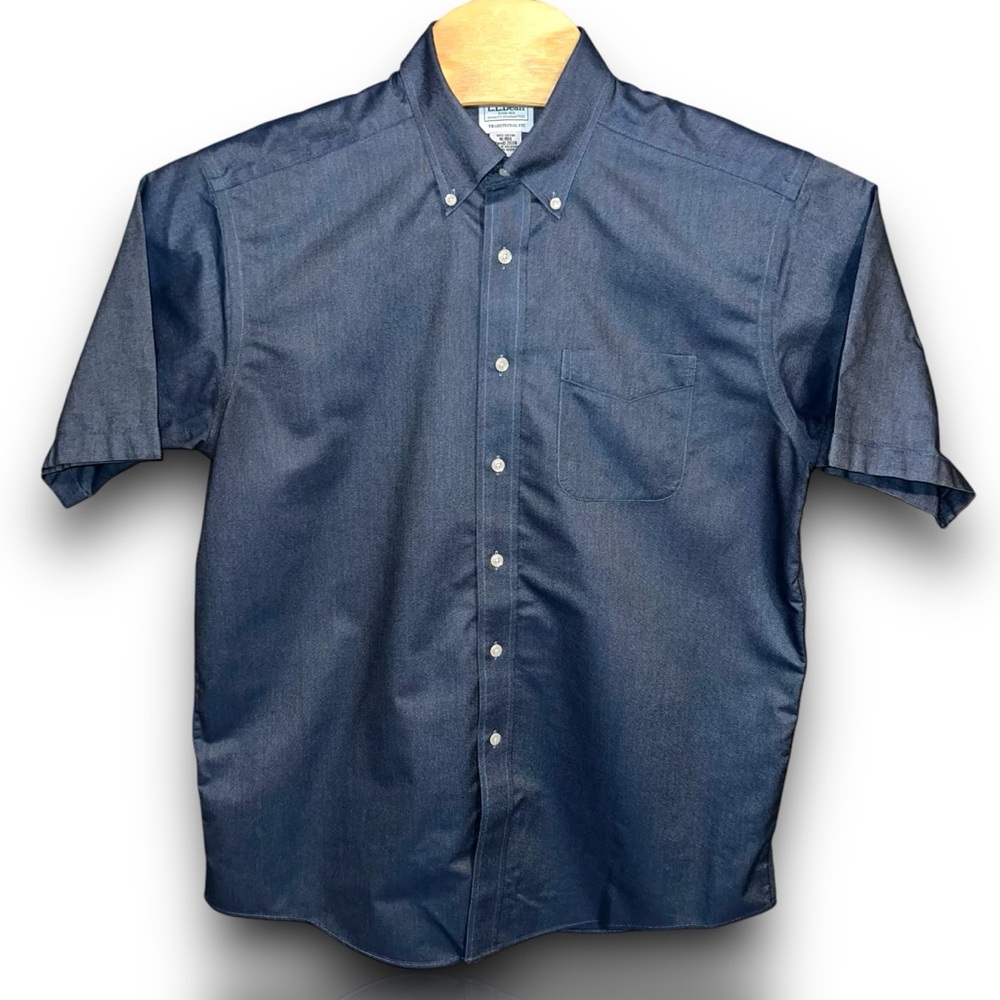 L.L. Bean Blue Casual Button Down Shirt Timeless Design - Picture 2 of 7